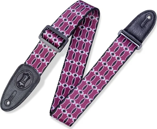 Levy's 2" wide printed polyester guitar strap