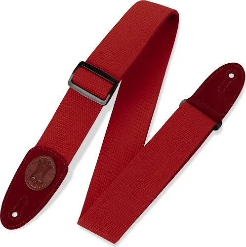 Levy's 2" wide red cotton guitar strap.