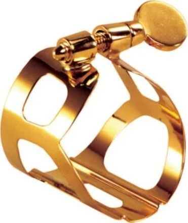 Ligature, w Cap, Sop Sax, Trad, Gold Plt