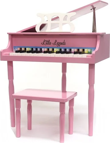 Little Legends LLBGD303P 3 Leg Baby Grand 30-Key Toy Piano w/ Bench, Pink Image