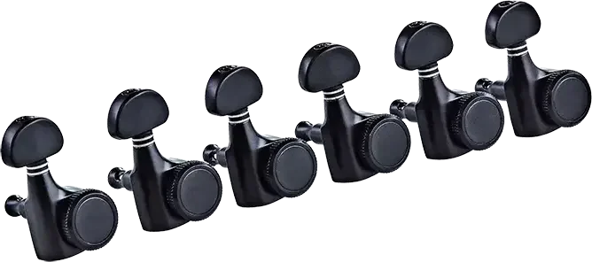 Locking Guitar Tuning Machines 6 in Line-Right-Hand Gloss Black