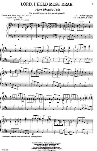 Lord, I Hold Most Dear