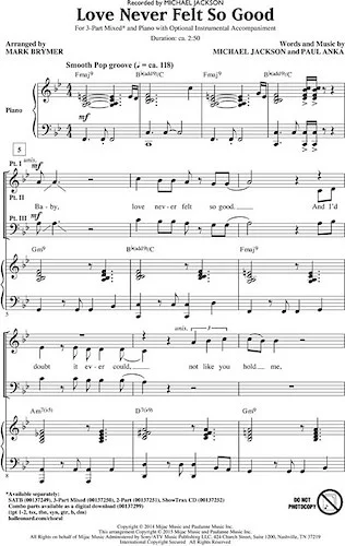 Love Never Felt So Good