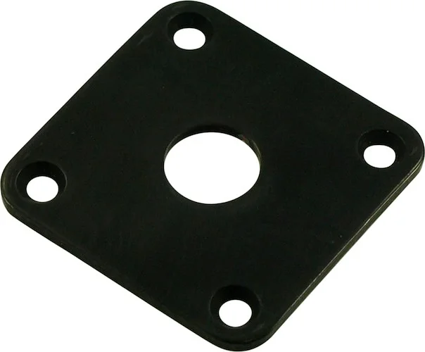 WD Square Jack Plate for Les Paul Black Metal