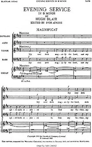 Magnificat and Nunc Dimittis in B Minor
