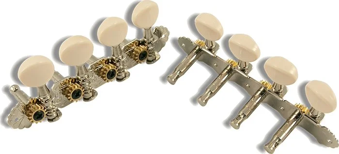 WD 4-On-A-Plate Elegant Mandolin Tuning Machines Nickel