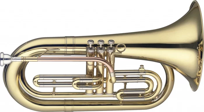 Bb Marching Baritone, 3 pistons in stainless steel