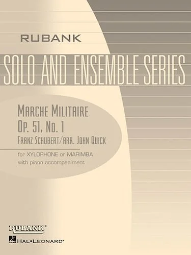 Marche Militaire, Op. 51 No. 1 - Marimba or Xylophone with Piano