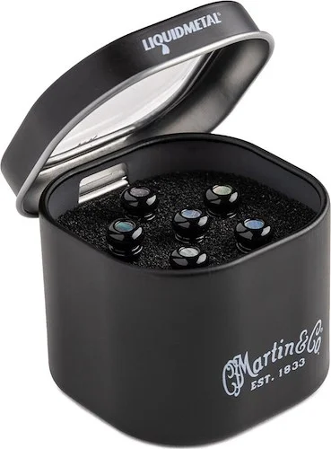 Martin 18APP0015 Luxe By Martin Bridge Pins. (Gloss Black with Pearl)