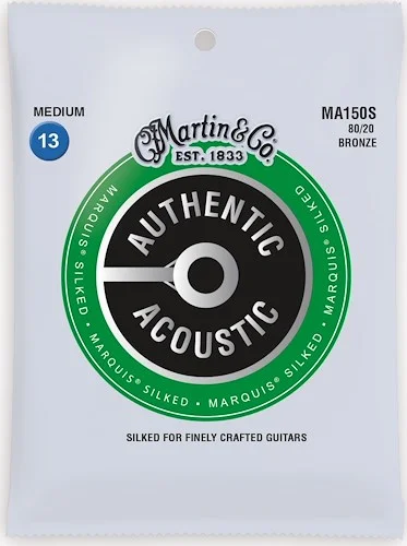 Martin Strings, 80/20 Bronze, Medium 13 - Silked