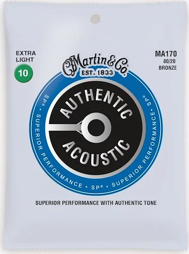 Martin Strings, 80/20 Bronze,Extra Light 10