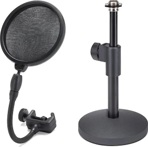 MD2/PS05 Microphone Stand/Filter Bundle - MD2 Desktop Microphone Stand and PS05 Microphone Pop Filter
