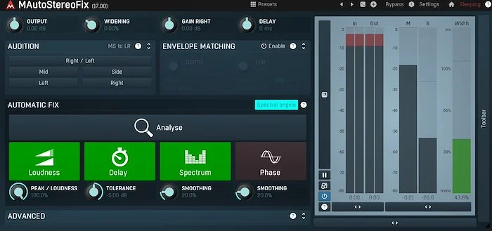 Melda MAutoStereoFix (Download) <br>Free-for-life updates