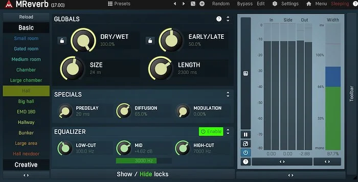Melda MReverb (Download) <br>Free-for-life updates