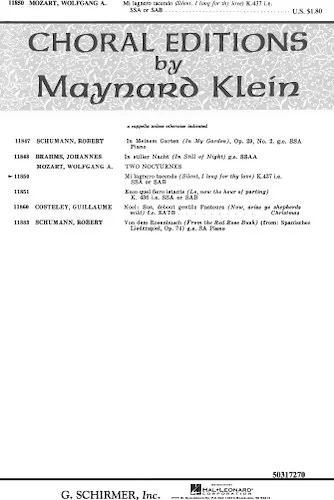 Mi Lagnero Tacendo  Silent I Long For Thy Love