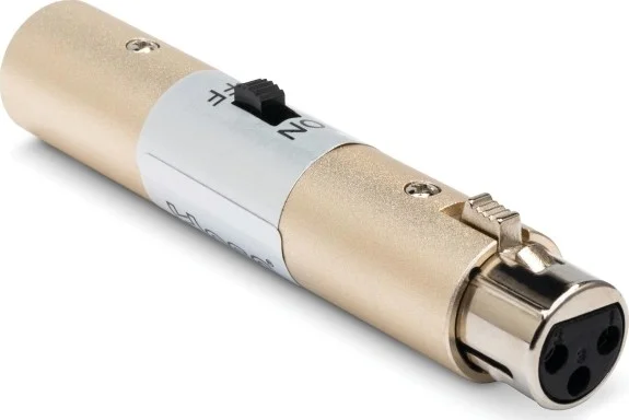 MIC POWER SWITCH XLR3F to XLR3M