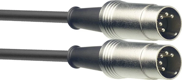 MIDI cable, DIN/DIN (m/m), 3 m (10'), metal connectors