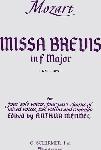 Missa Brevis in F, K.192