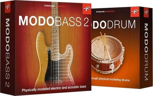 MODO Bass 2 + MODO Drum 1.5 Bun Crossgrade (Download)<br>first physically modeled bass virtual instrument + physical modeling drum virtual instrument