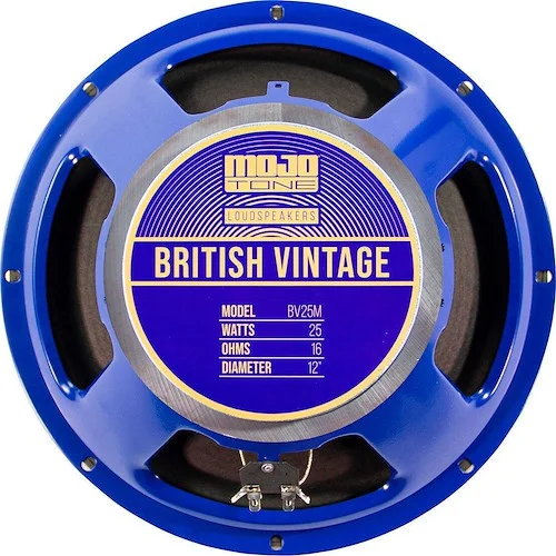Mojotone BV-25M 12" British Vintage 25W Speaker 16 OHM