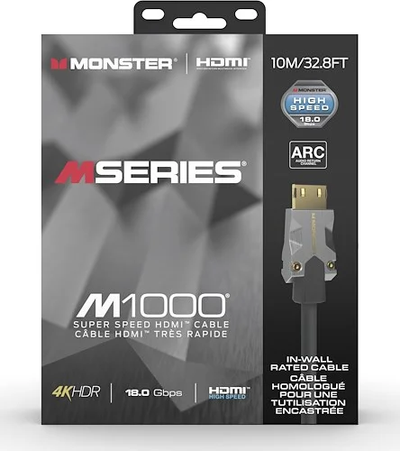 Monster VMM10010 M1000 HDMI 2.0 Cable. 10 Meter