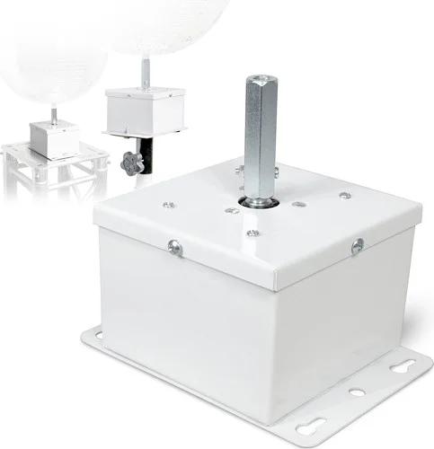 MOTOS™ Universal Mirror Ball Oscillating 1RPM Motor – Mounts up to 30" Mirror Balls  | White Finish