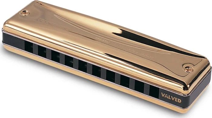 Suzuki MR-350VG-Db Valved Gold Promaster Harmonica. Key of Db