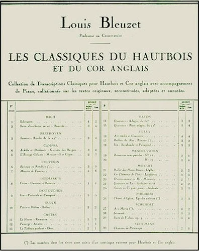 Musette De Taverny (classiques No.7) (oboe & Piano)