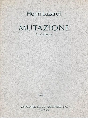 Mutazione (1967) - for Orchestra