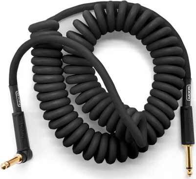 MXR® 15 FT COIL CABLE BLACK RIGHT / STRAIGHT