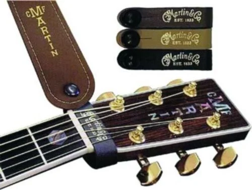 Neck Button Strap, Leather Black