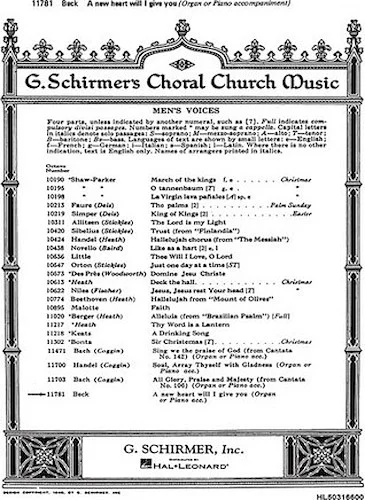 New Heart Will I Give You