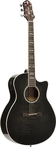 Noble series, Small jumbo acoustic-electric guitar with flamed maple top