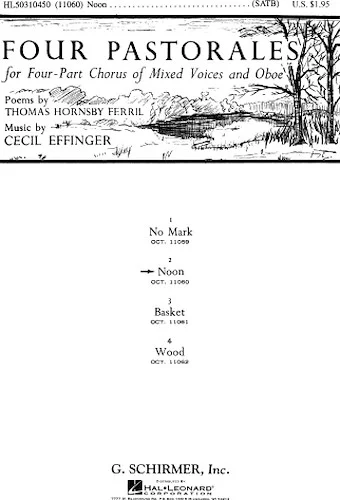 Noon Four Pastorales With Oboe A Cappella