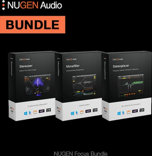 NUGEN Focus Bundle (Download)<br>Stereoizer, Monofilter, Stereoplacer