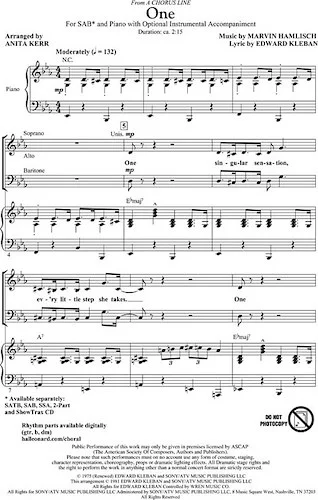 One (from A Chorus Line)