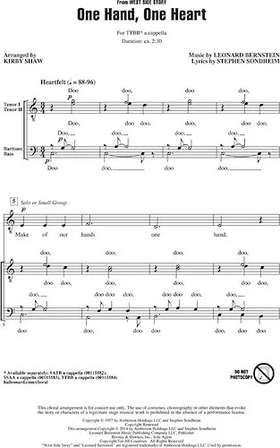 One Hand, One Heart - (from West Side Story)