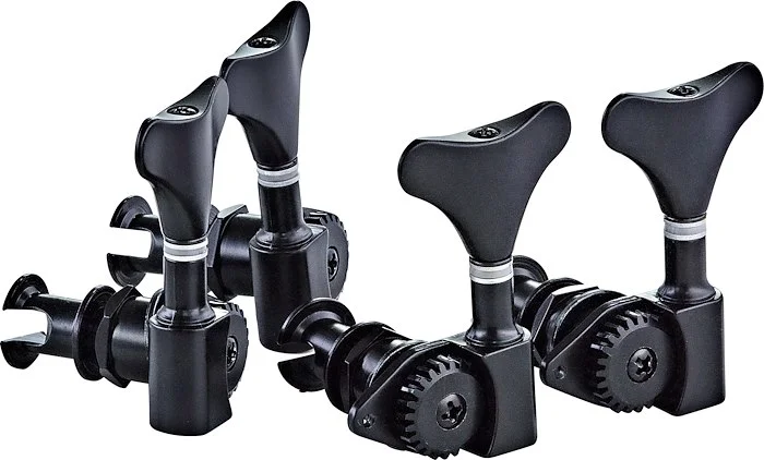 Open Gear Uke-Bass Tuning Machines 2L x 2R Black