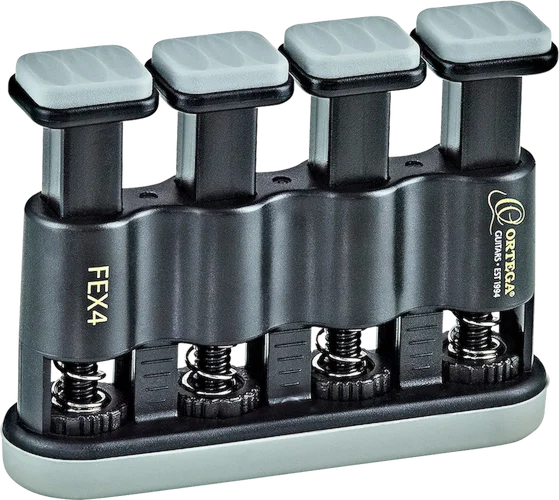 Ortega Guitars FEX4 Finger & Hand Exerciser with 4 Tension Adjustable Pistons for Strength Training  