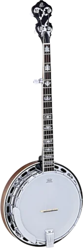 Ortega Guitars OBJ750-MA Falcon Series Banjo 5-string Flamed Maple Resonator Body w/ Free Bag, Gloss Finish
