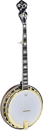 Ortega Guitars OBJ950-MA Falcon Series Banjo 5-string Solid Flamed Maple Resonator Body w/ Free Bag, Gloss Finish