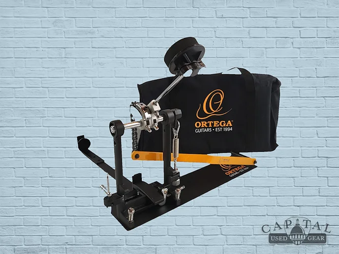 Ortega Guitars OCJP-L-GB Left Foot Cajon Pedal w/ Direct Drive Chain & Rod Designed for Intuitive Tapping w/ Your Heel (Used)