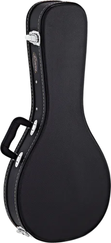 Ortega Guitars OMCSTD-A A-Style Mandolin Economy Case, Chrome Hardware, Black