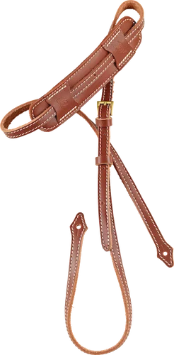 Ortega Guitars OSMDLX-BR Deluxe Leather Mandolin Strap w/ Wide Extra Soft Thick Shoulder Pad, Brown