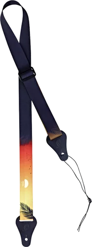 Ortega Guitars OUS- SUN Slim Nylon Ukulele Strap 1 1/2” Width, Sundown Design
