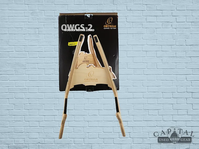 Ortega Guitars OWGS-2 Wooden Single Acoustic Guitar Stand, Birch Natural (Used)