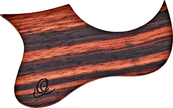 Ortega Guitars OWPTB-EB Decorative Ebony Wood Pickguard for Tenor & Baritone Ukulele