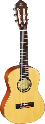 Ortega Guitars R121-1/4 Family Series 1/4 Body Size Nylon 6-String Guitar w/ Free Bag, Spruce Top and Mahogany Body, Satin Finish