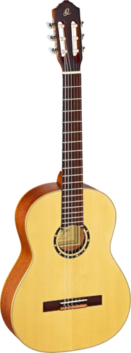 Ortega Guitars R121 Family Series Nylon 6-String Guitar w/ Free Bag, Spruce Top and Mahogany Body, Satin Finish 