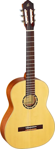Ortega Guitars R121 Family Series Nylon 6-String Guitar w/ Free Bag, Spruce Top and Mahogany Body, Satin Finish